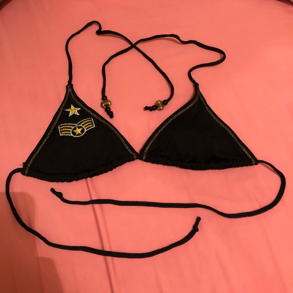 Military-inspired bikini top